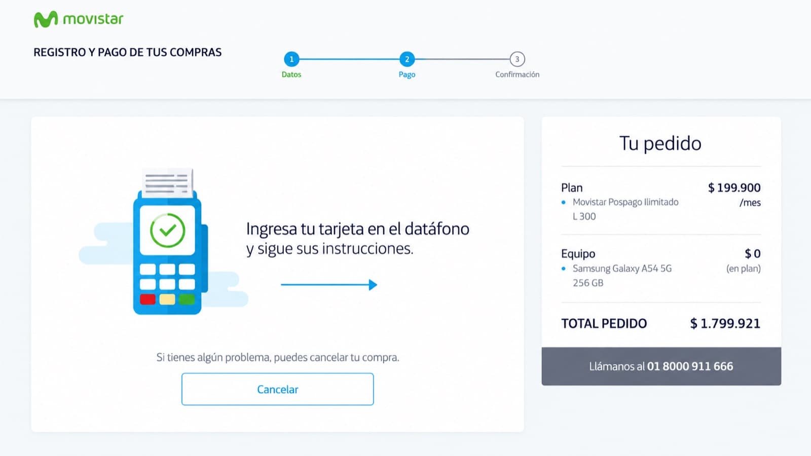 Payment confirmation
