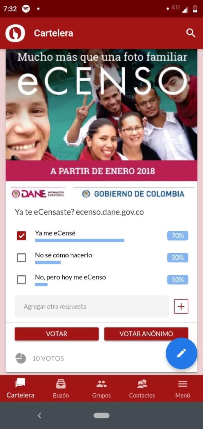 Cartelera voting feed